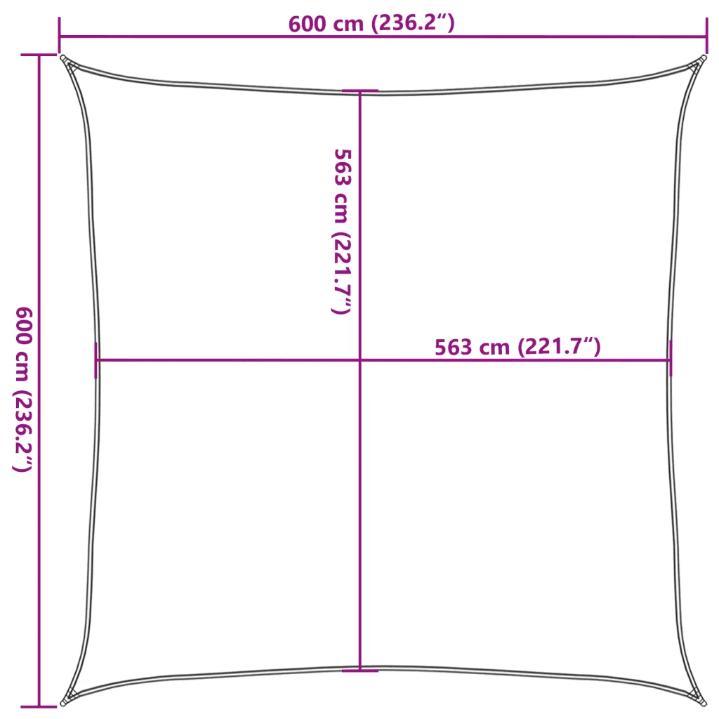 Vela Parasole | Telo Ombra | Vela da ombra Grigio Chiaro 6x6 m 100% Poliestere Oxford - Image 10
