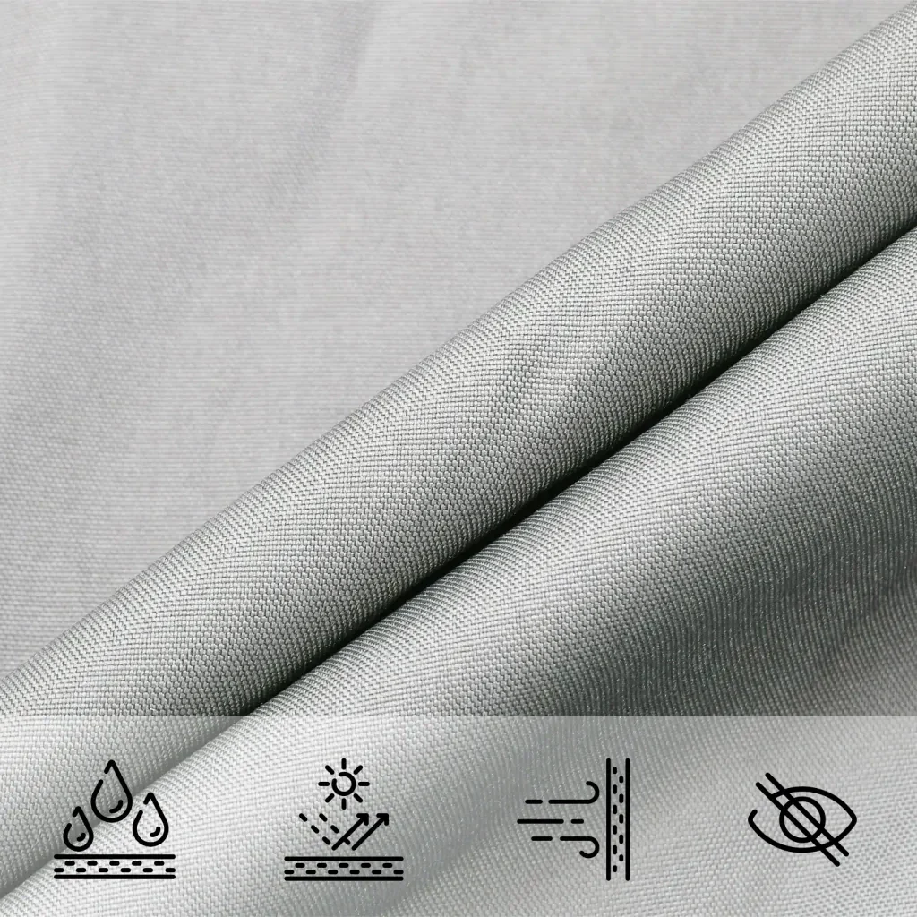 Vela Parasole | Telo Ombra | Vela da ombra Grigio Chiaro 6x6x6 m 100% Poliestere Oxford - Image 7