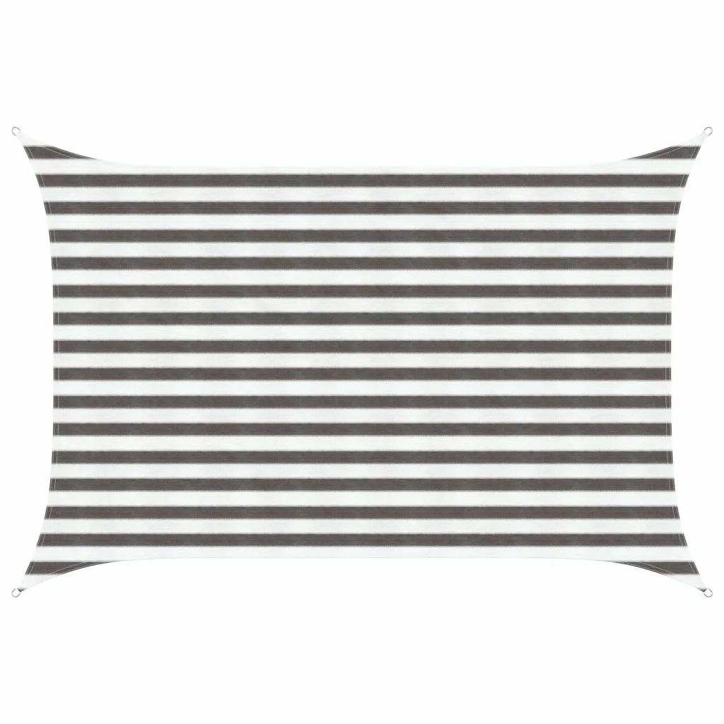 Vela Parasole | Telo Ombra | Vela da ombra Grigio chiaro e bianco 2 x 3 m HDPE - Image 2
