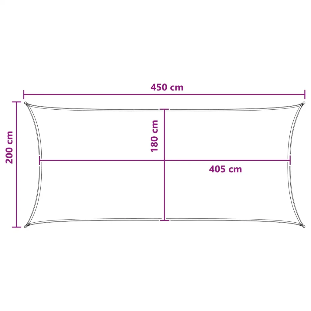 Vela Parasole | Telo Ombra | Vela da ombra Grigio chiaro e bianco 2 x 4,5 m HDPE - Image 8