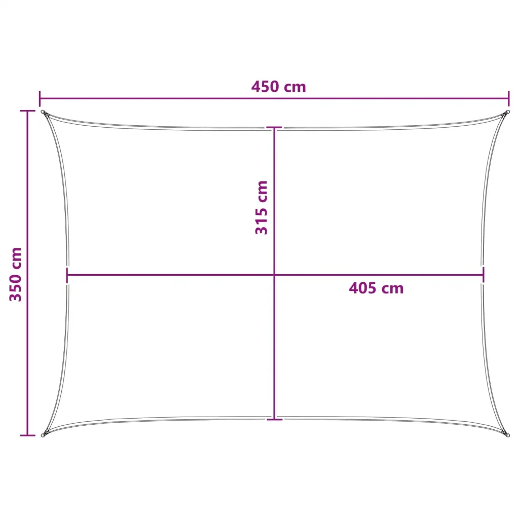 Vela Parasole | Telo Ombra | Vela da ombra Grigio chiaro e bianco 3,5 x 4,5 m HDPE - Image 8