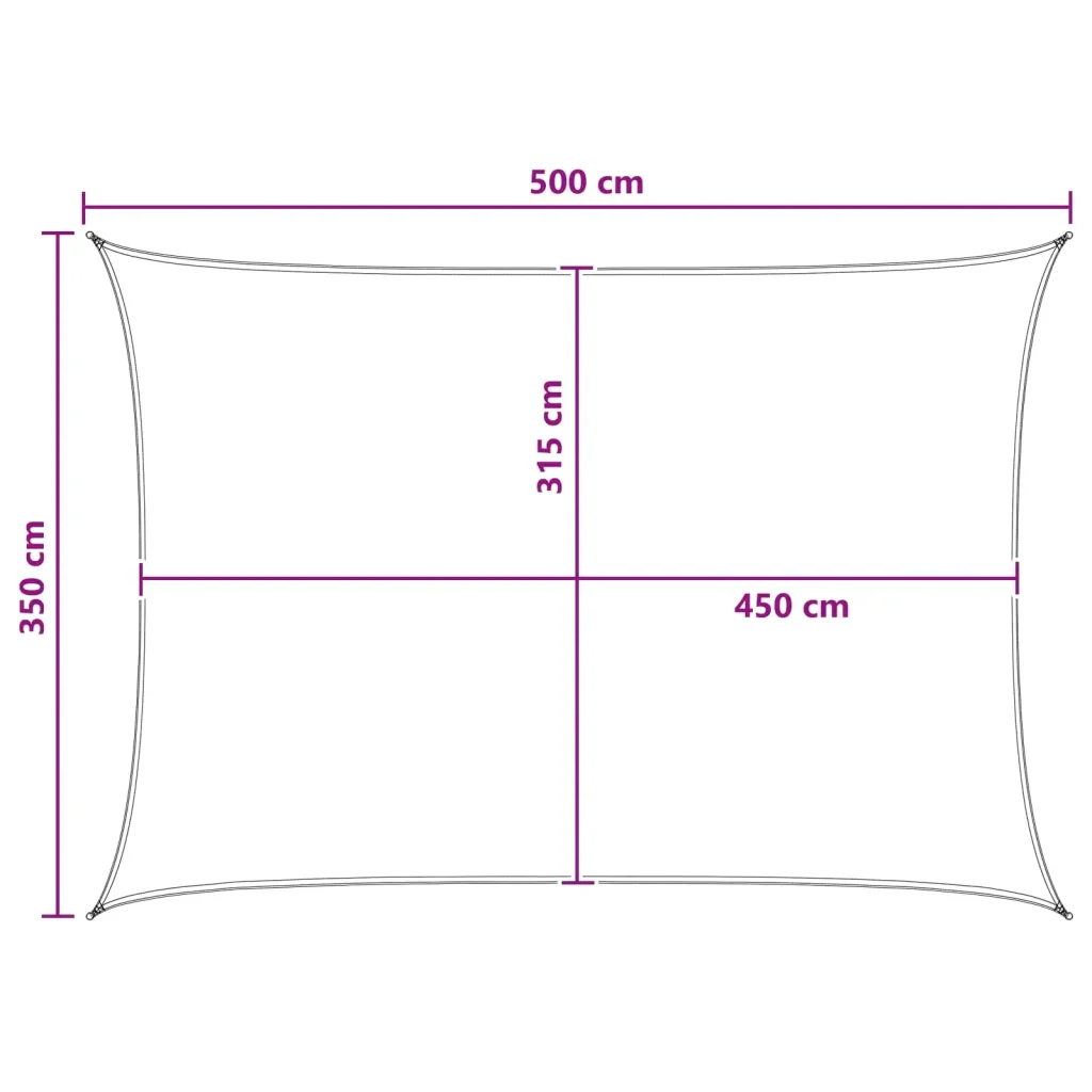 Vela Parasole | Telo Ombra | Vela da ombra Grigio chiaro e bianco 3,5 x 5 m HDPE - Image 8