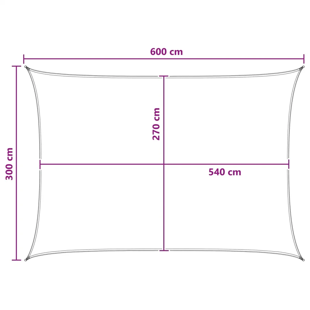 Vela Parasole | Telo Ombra | Vela da ombra Grigio chiaro e bianco 3 x 6 m HDPE - Image 8