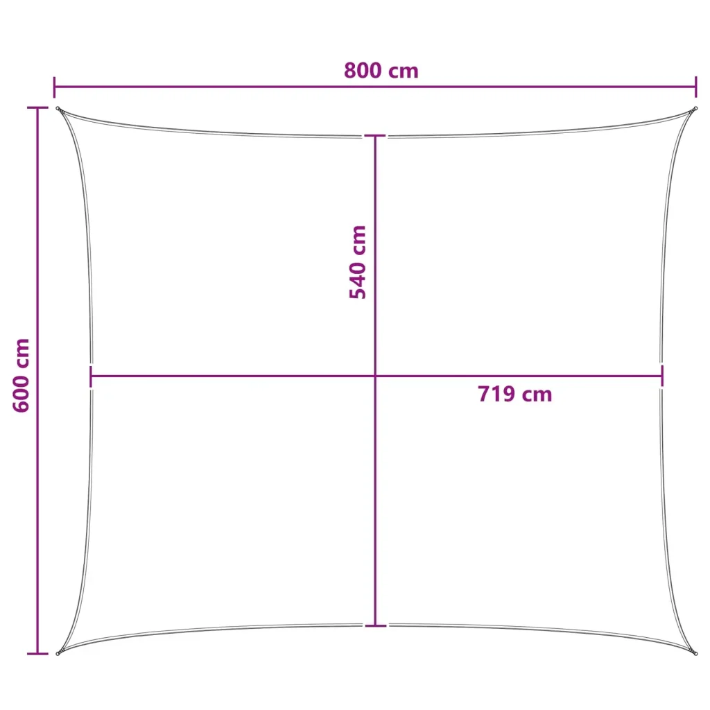 Vela Parasole | Telo Ombra | Vela da ombra Grigio chiaro e bianco 6 x 8 m HDPE - Image 8