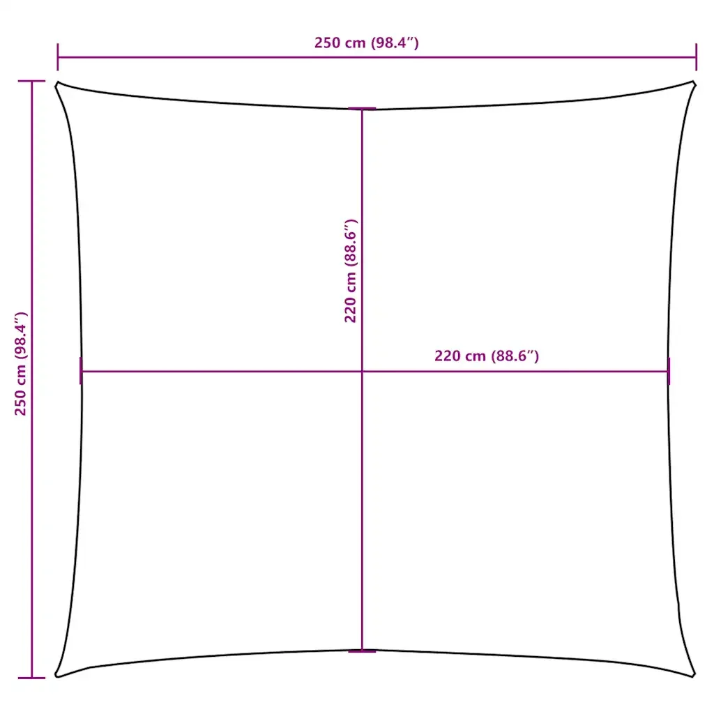 Vela Parasole | Telo Ombra | Vela da ombra in Tela Oxford Quadrata 2,5x2,5 m Arancione - Image 10
