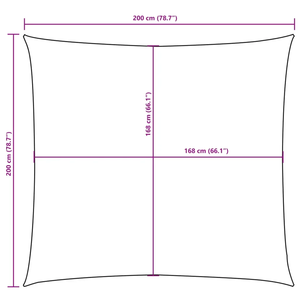 Vela Parasole | Telo Ombra | Vela da ombra in Tela Oxford Quadrata 2x2 m Antracite - Image 10