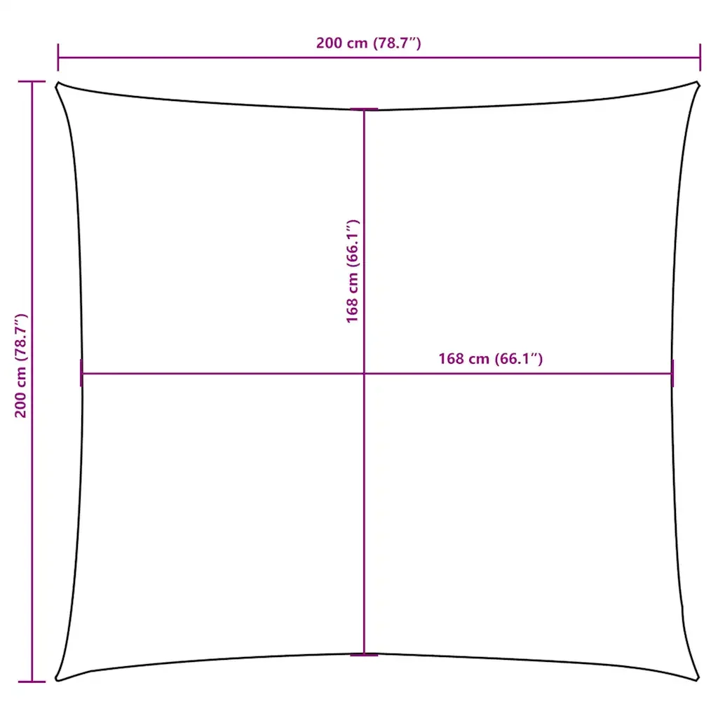 Vela Parasole | Telo Ombra | Vela da ombra in Tela Oxford Quadrata 2x2 m Gialla - Image 10