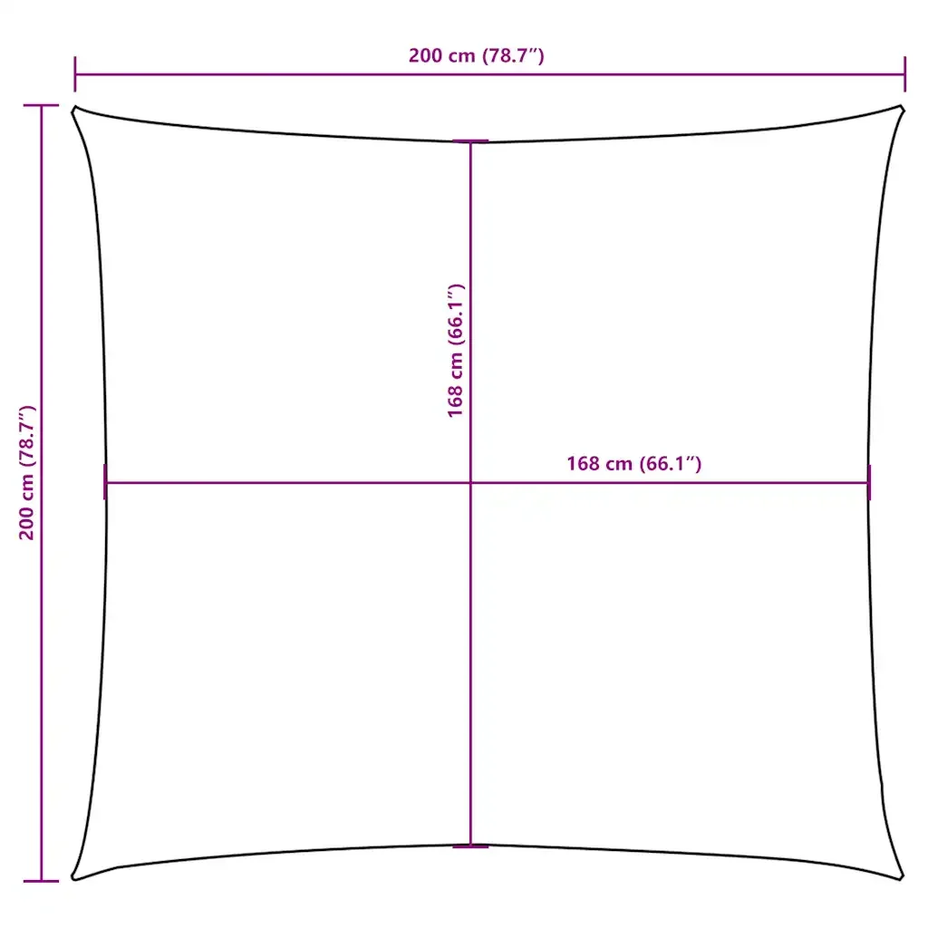 Vela Parasole | Telo Ombra | Vela da ombra in Tela Oxford Quadrata 2x2 m Nera - Image 10