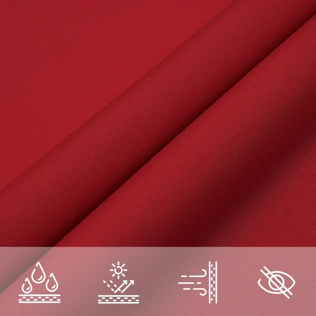 Vela Parasole | Telo Ombra | Vela da ombra in Tela Oxford Quadrata 3,6x3,6 m Rosso - Image 7
