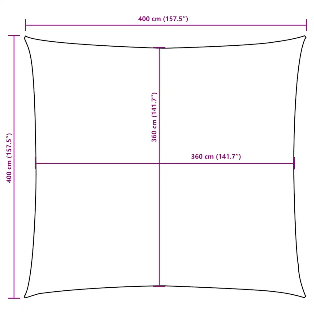 Vela Parasole | Telo Ombra | Vela da ombra in Tela Oxford Quadrata 4x4 m Rossa - Image 10