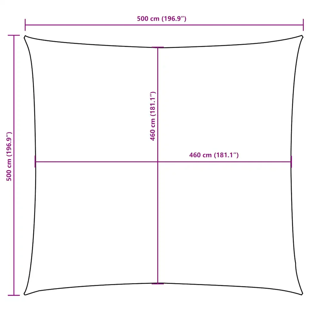 Vela Parasole | Telo Ombra | Vela da ombra in Tela Oxford Quadrata 5x5 m Arancione - Image 10