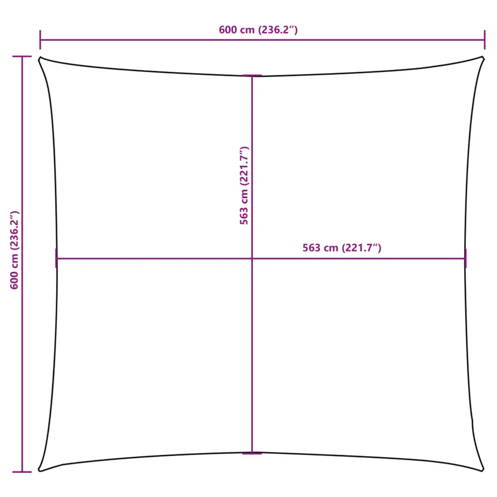 Vela Parasole | Telo Ombra | Vela da ombra in Tela Oxford Quadrata 6x6 m Antracite - Image 10