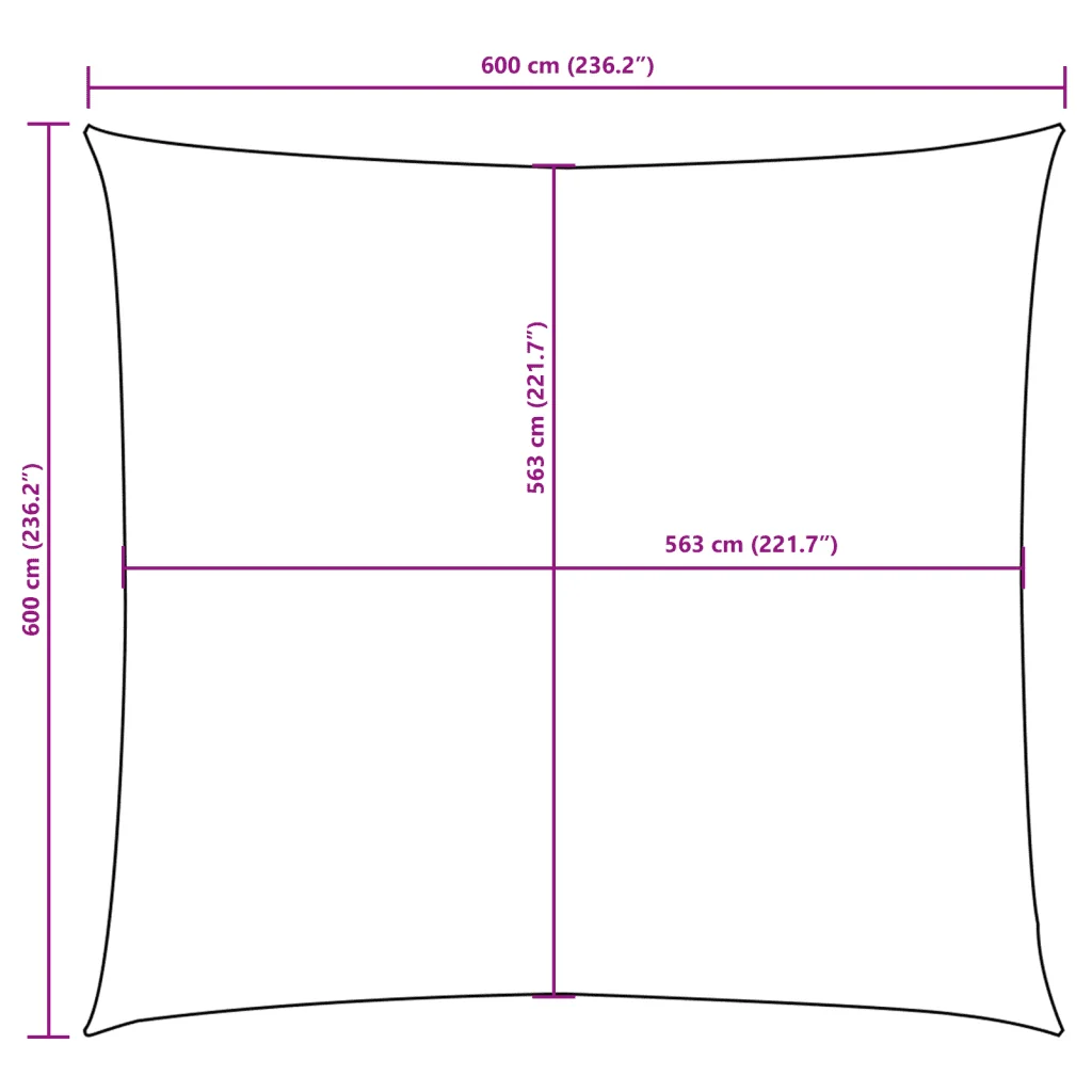 Vela Parasole | Telo Ombra | Vela da ombra in Tela Oxford Quadrata 6x6 m Crema - Image 10