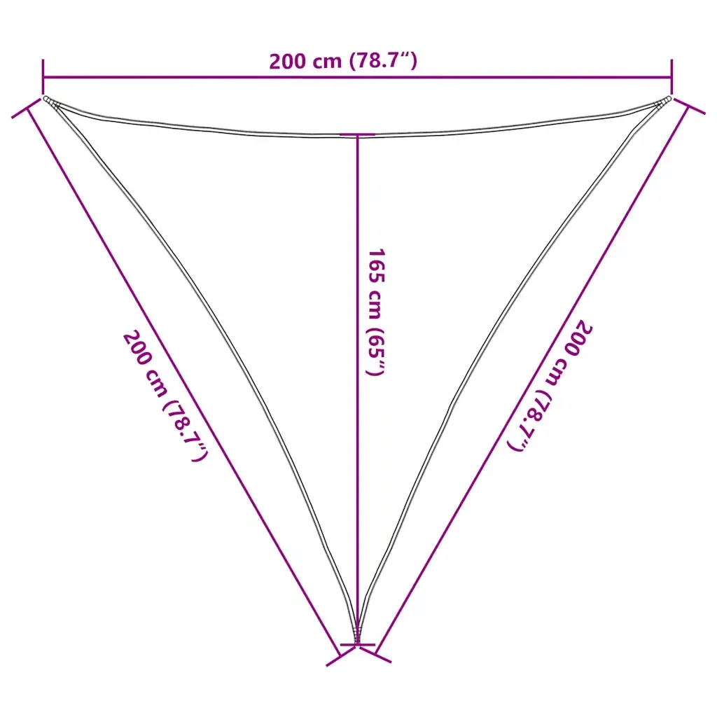 Vela Parasole | Telo Ombra | Vela da ombra Marrone 2x2x2 m 100% Poliestere Oxford - Image 10
