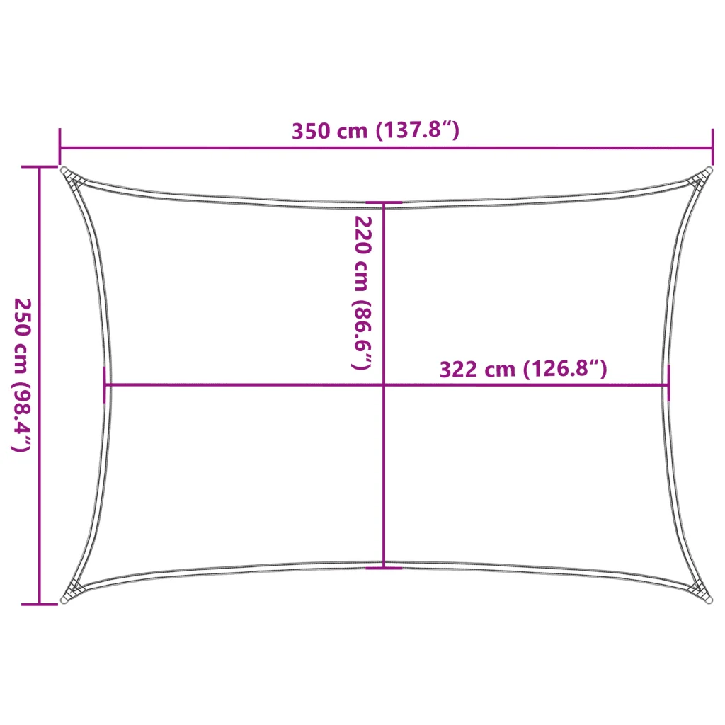 Vela Parasole | Telo Ombra | Vela da ombra Sabbia 3,5x2,5 m 100% Poliestere Oxford - Image 10