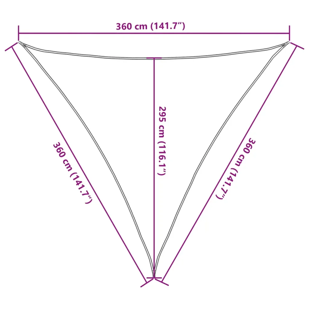 Vela Parasole | Telo Ombra | Vela da ombra Sabbia 3,6x3,6x3,6 m 100% Poliestere Oxford - Image 10
