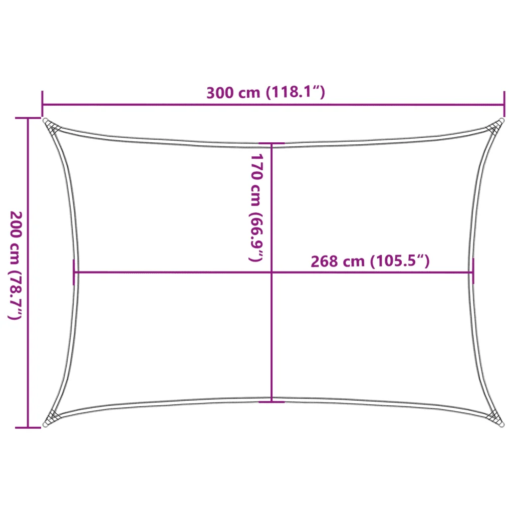 Vela Parasole | Telo Ombra | Vela da ombra Sabbia 3x2 m 100% Poliestere Oxford - Image 10