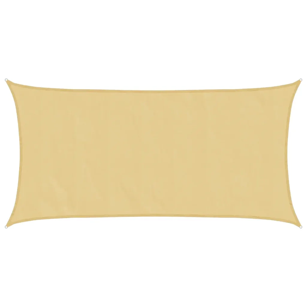 Vela Parasole | Telo Ombra | Vela da ombra Sabbia 5x2,5 m 100% Poliestere Oxford