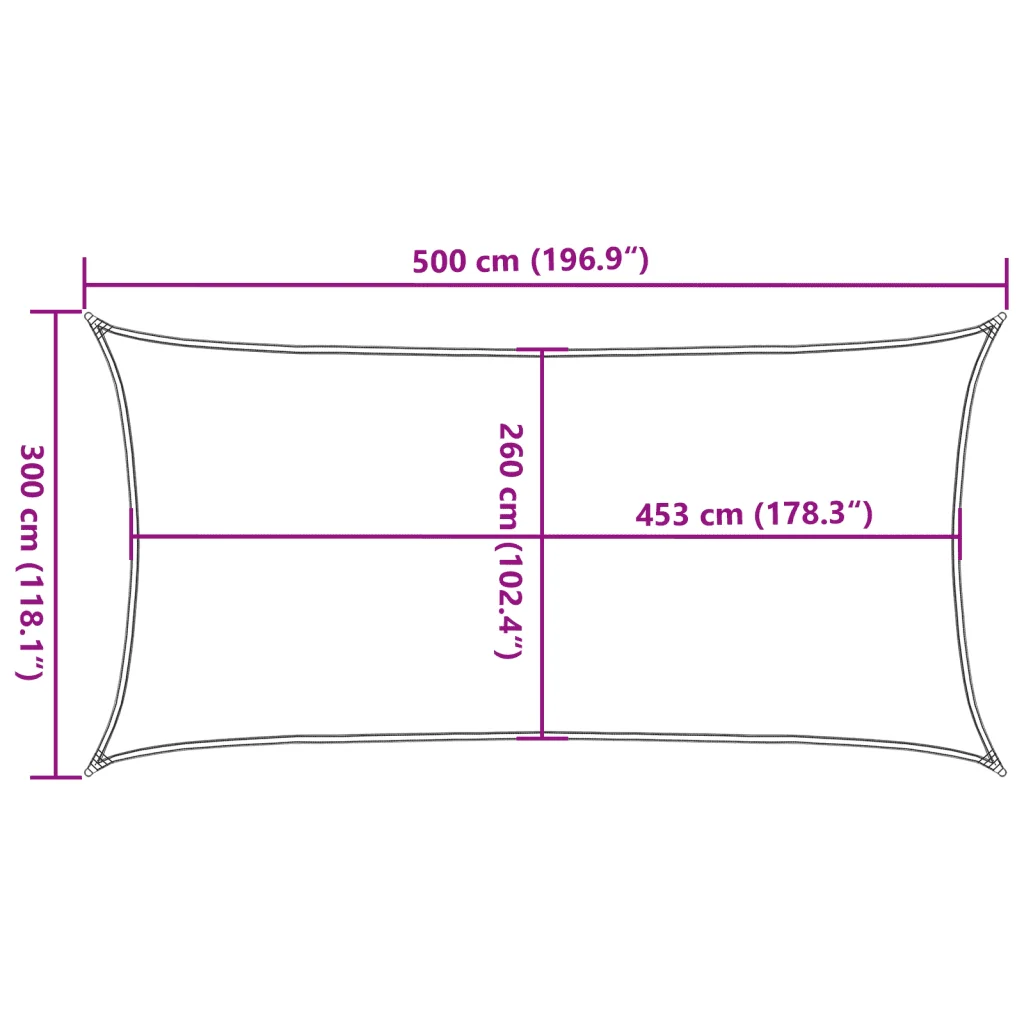 Vela Parasole | Telo Ombra | Vela da ombra Sabbia 5x3 m 100% Poliestere Oxford - Image 10