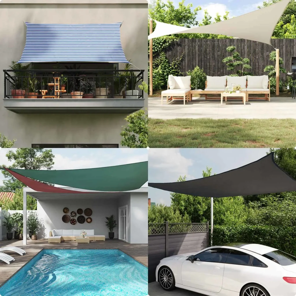 Vela Parasole | Telo Ombra | Vela da ombra solare 3,5 x 2,5 m 100% Poliestere Oxford - Image 3