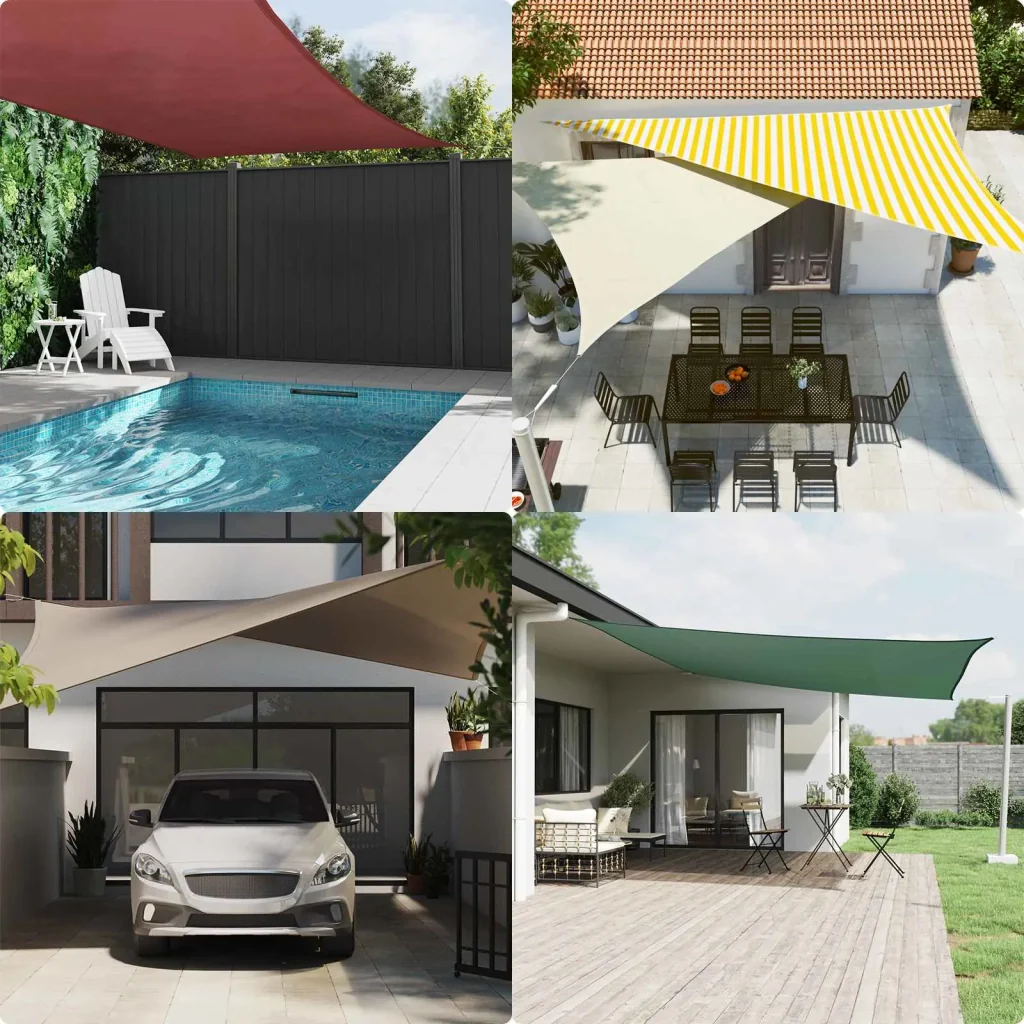 Vela Parasole | Telo Ombra | Vela da ombra solare 4,5 x 2,5 m 100% Poliestere Oxford - Image 2
