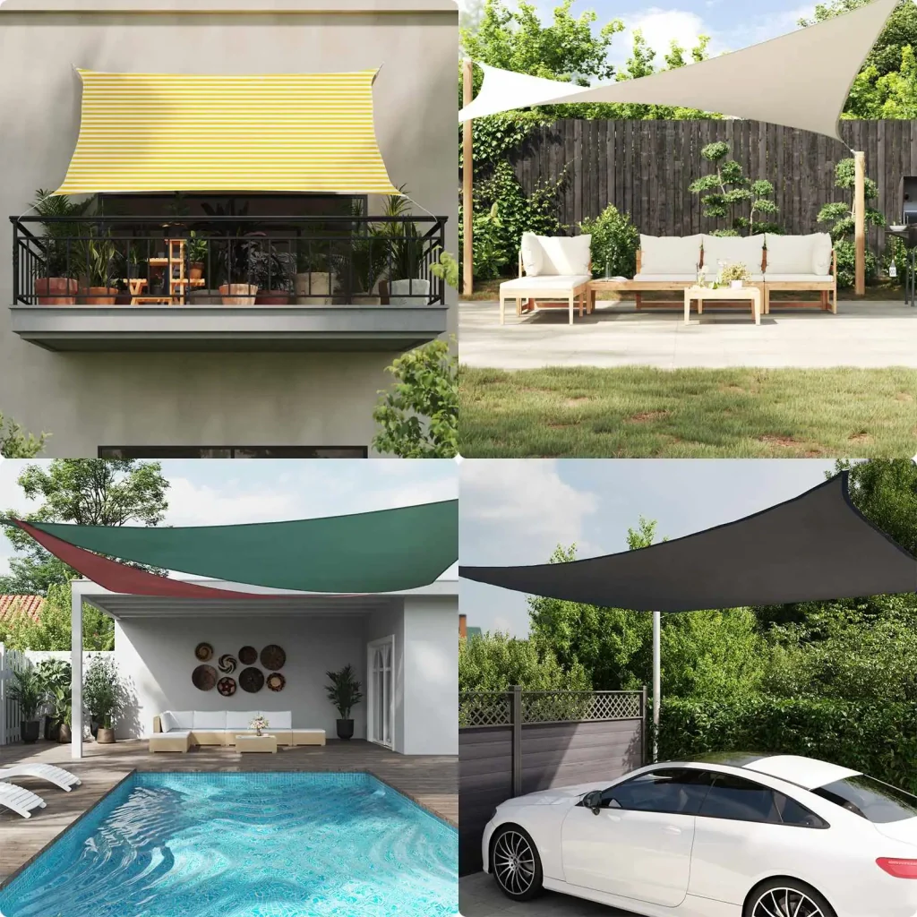 Vela Parasole | Telo Ombra | Vela da ombra solare 4,5 x 2,5 m 100% Poliestere Oxford - Image 3