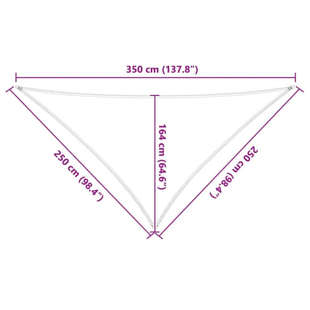 Vela Parasole | Telo Ombra | Vela da ombra solare Arancione e Marrone 2,5 x 2,5 x 3,5 m - Image 10