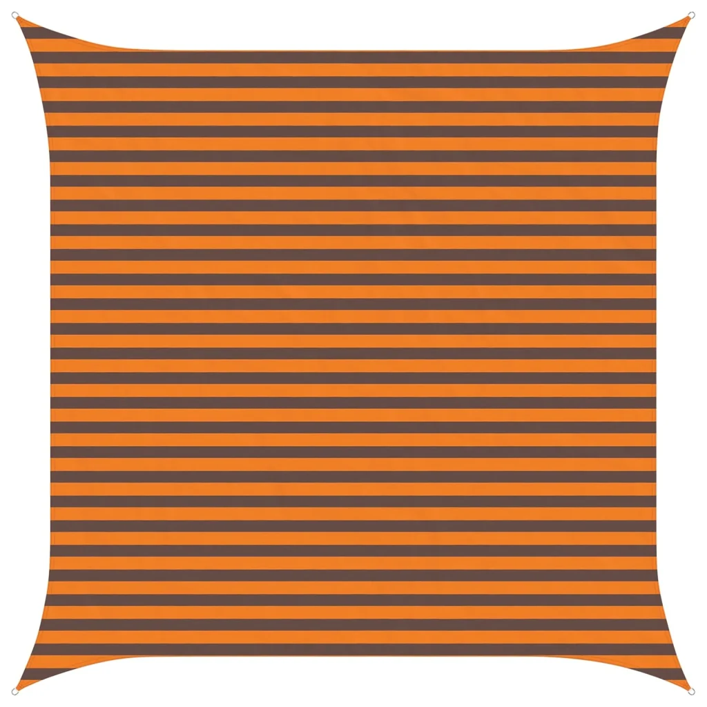 Vela Parasole | Telo Ombra | Vela da ombra solare Arancione e Marrone 3,6 x 3,6 m