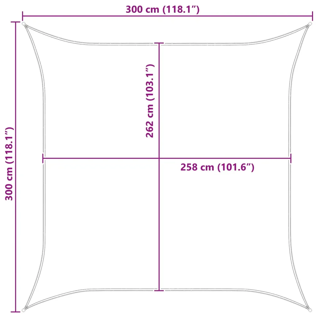Vela Parasole | Telo Ombra | Vela da ombra solare Arancione e Marrone 3 x 3 m - Image 10