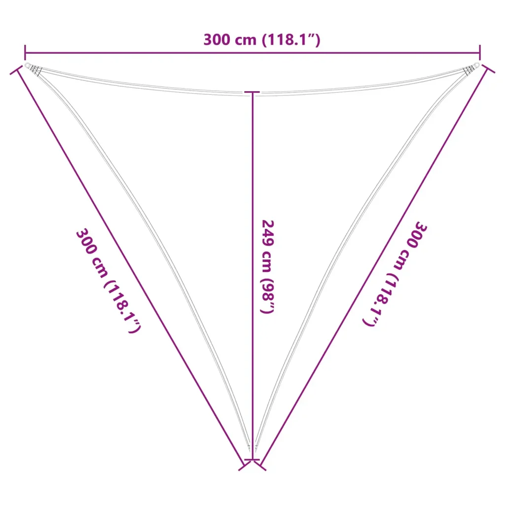 Vela Parasole | Telo Ombra | Vela da ombra solare Arancione e Marrone 3 x 3 x 3 m - Image 10