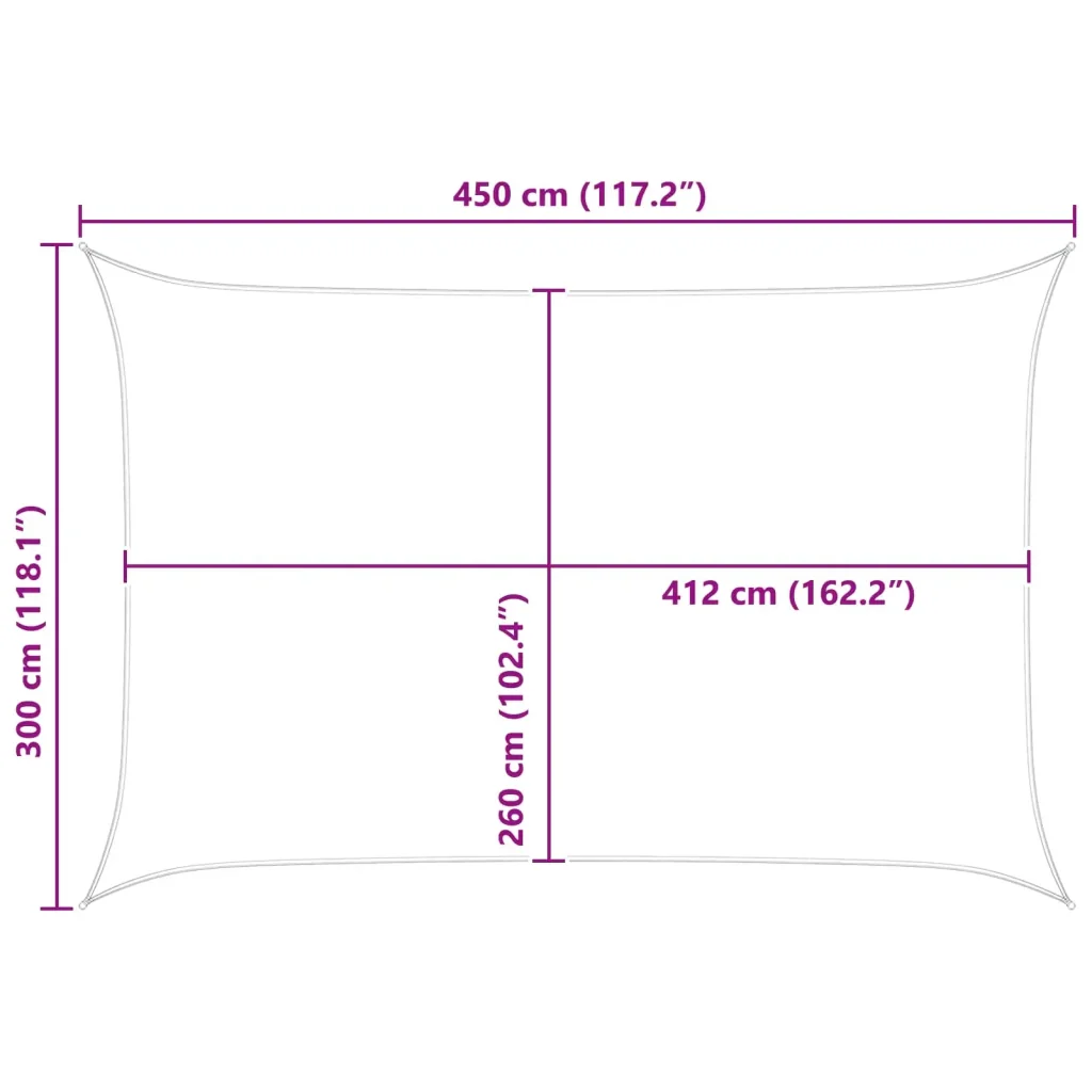 Vela Parasole | Telo Ombra | Vela da ombra solare Arancione e Marrone 4,5 ¡Á 3 m - Image 10