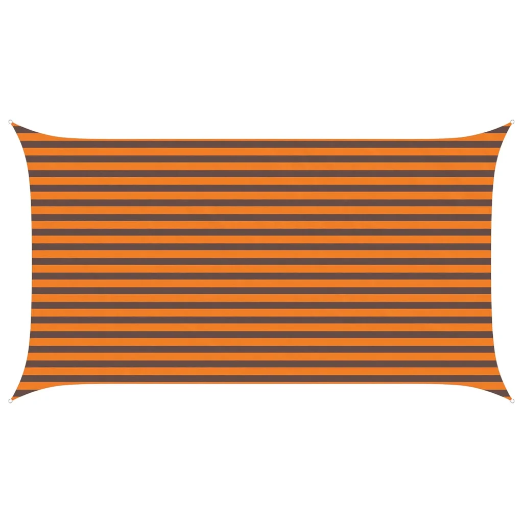 Vela Parasole | Telo Ombra | Vela da ombra solare Arancione e Marrone 4,5 x 2,5 m