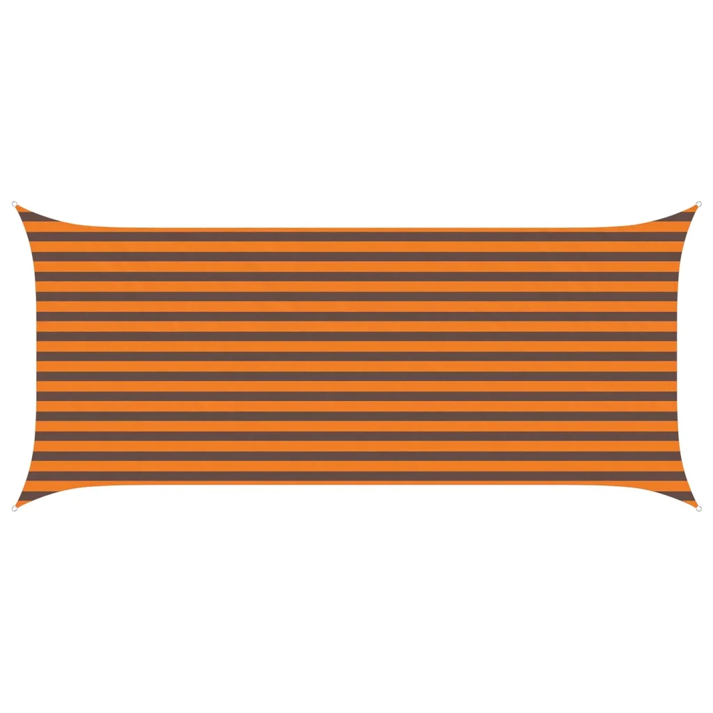 Vela Parasole | Telo Ombra | Vela da ombra solare Arancione e Marrone 4,5 x 2 m