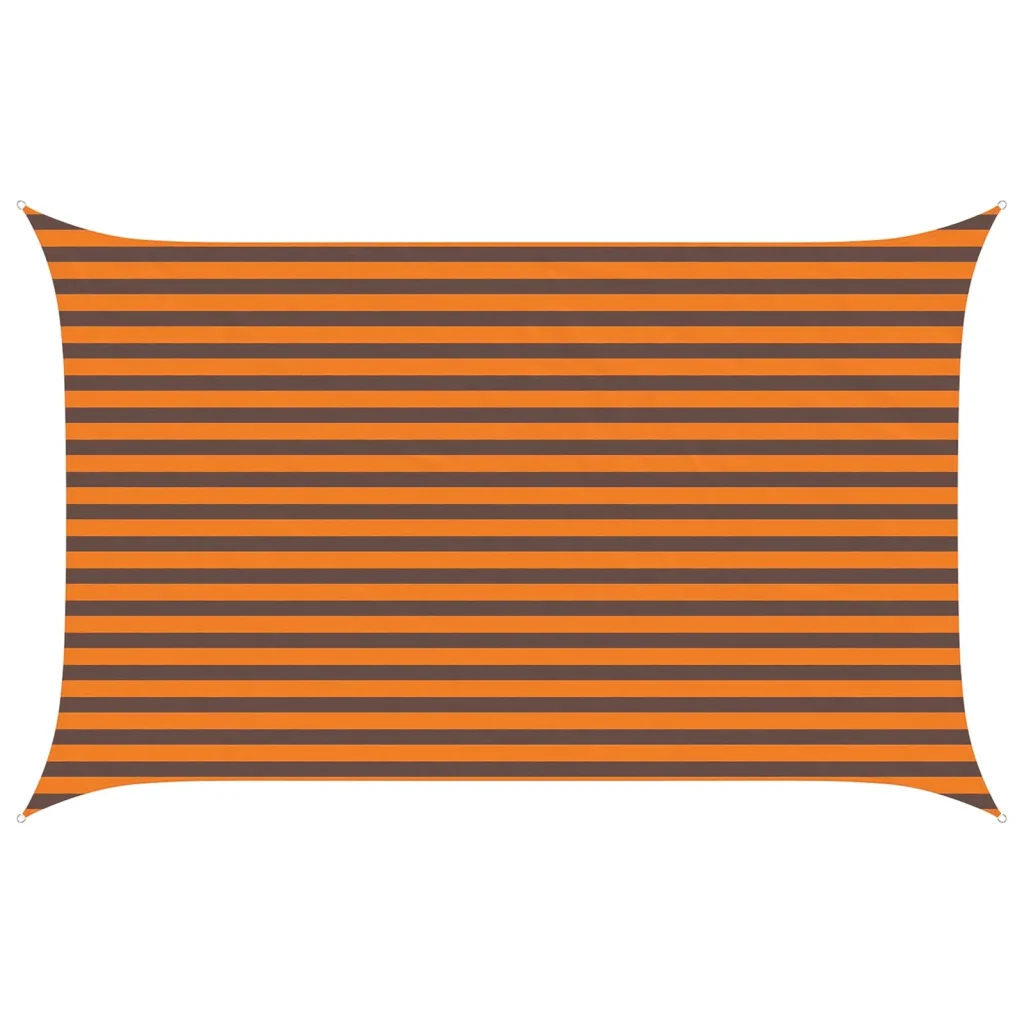 Vela Parasole | Telo Ombra | Vela da ombra solare Arancione e Marrone 4 x 2,5 m