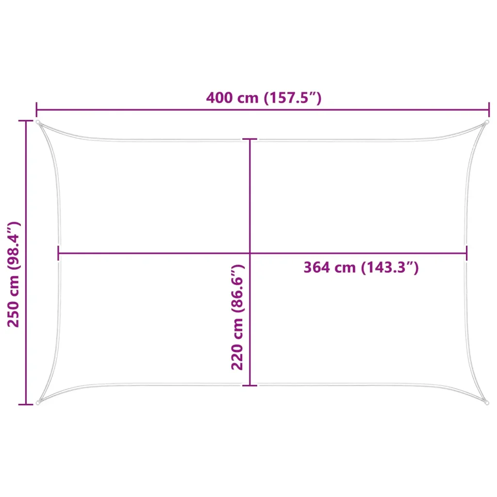 Vela Parasole | Telo Ombra | Vela da ombra solare Arancione e Marrone 4 x 2,5 m - Image 10