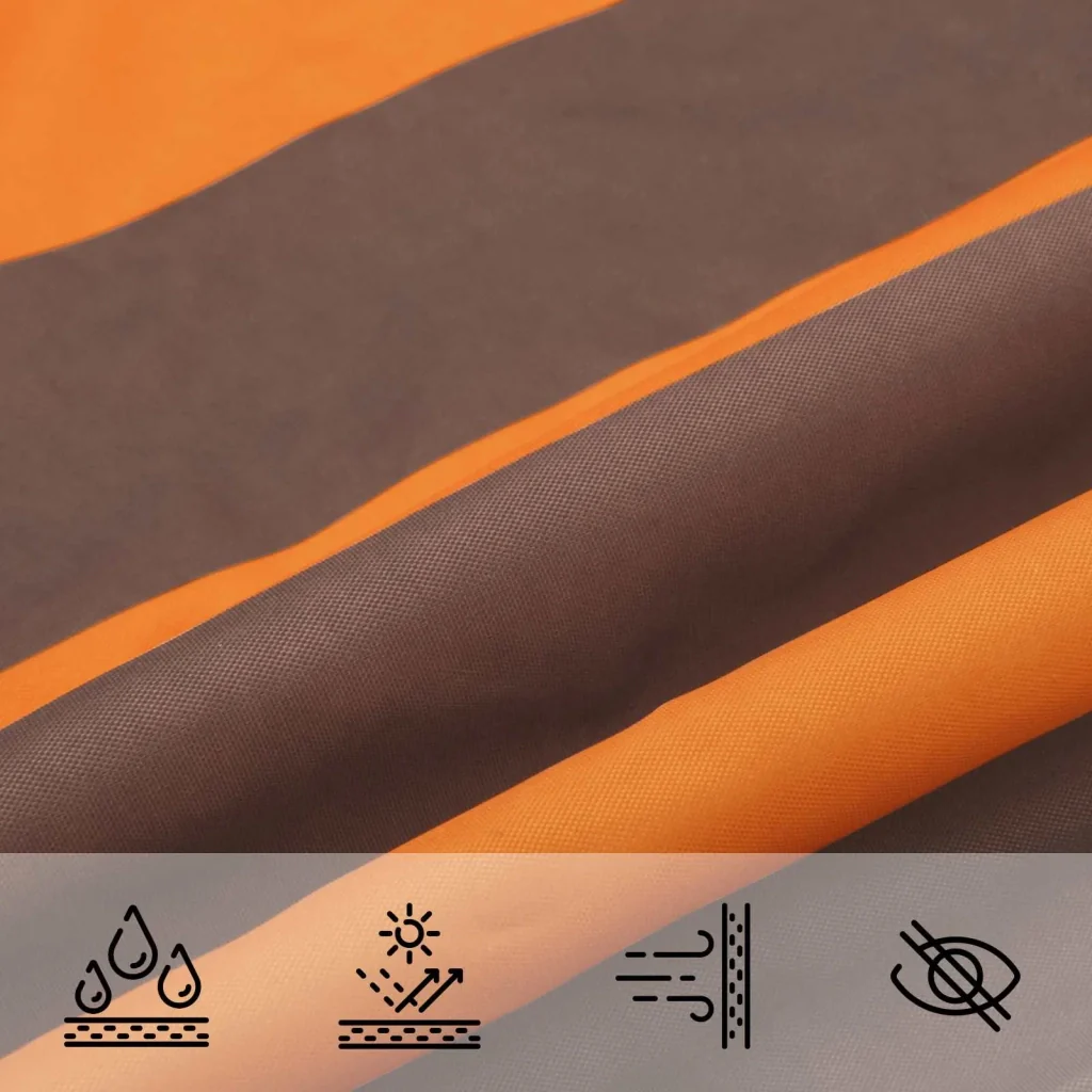 Vela Parasole | Telo Ombra | Vela da ombra solare Arancione e Marrone 4 x 2 m - Image 6