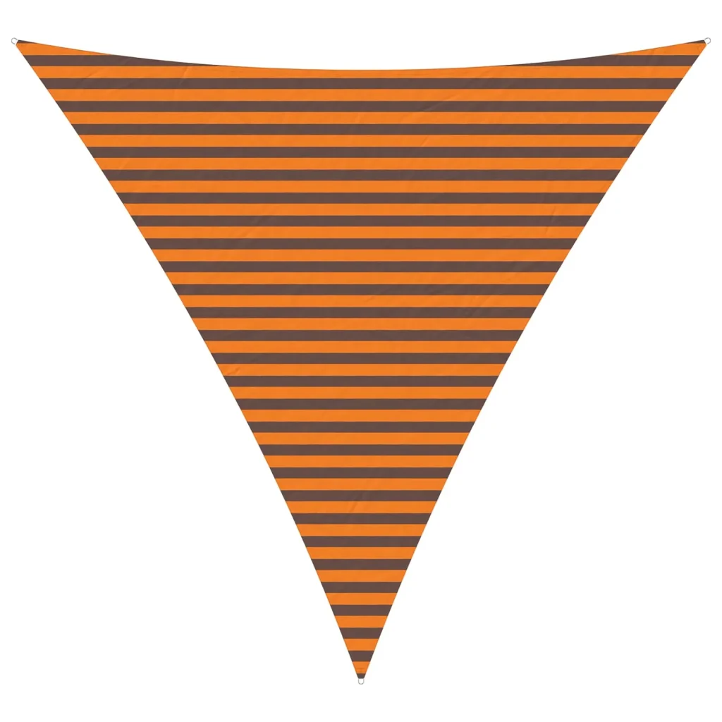 Vela Parasole | Telo Ombra | Vela da ombra solare Arancione e Marrone 4 x 4 x 4 m