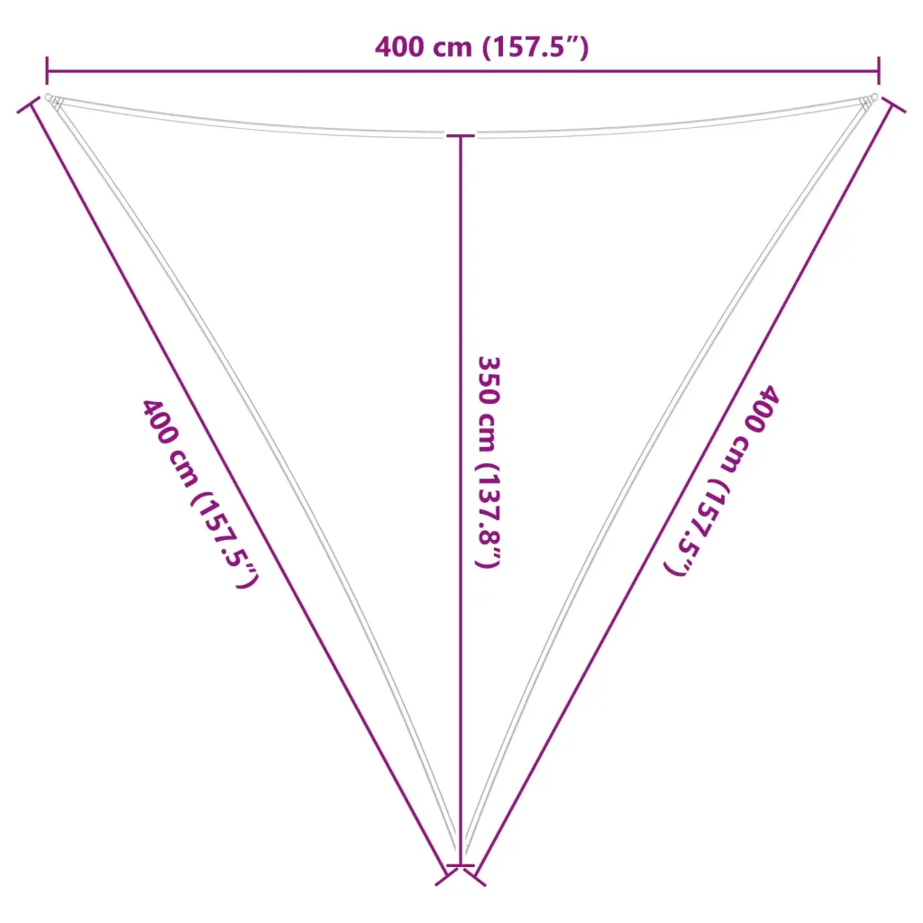 Vela Parasole | Telo Ombra | Vela da ombra solare Arancione e Marrone 4 x 4 x 4 m - Image 10