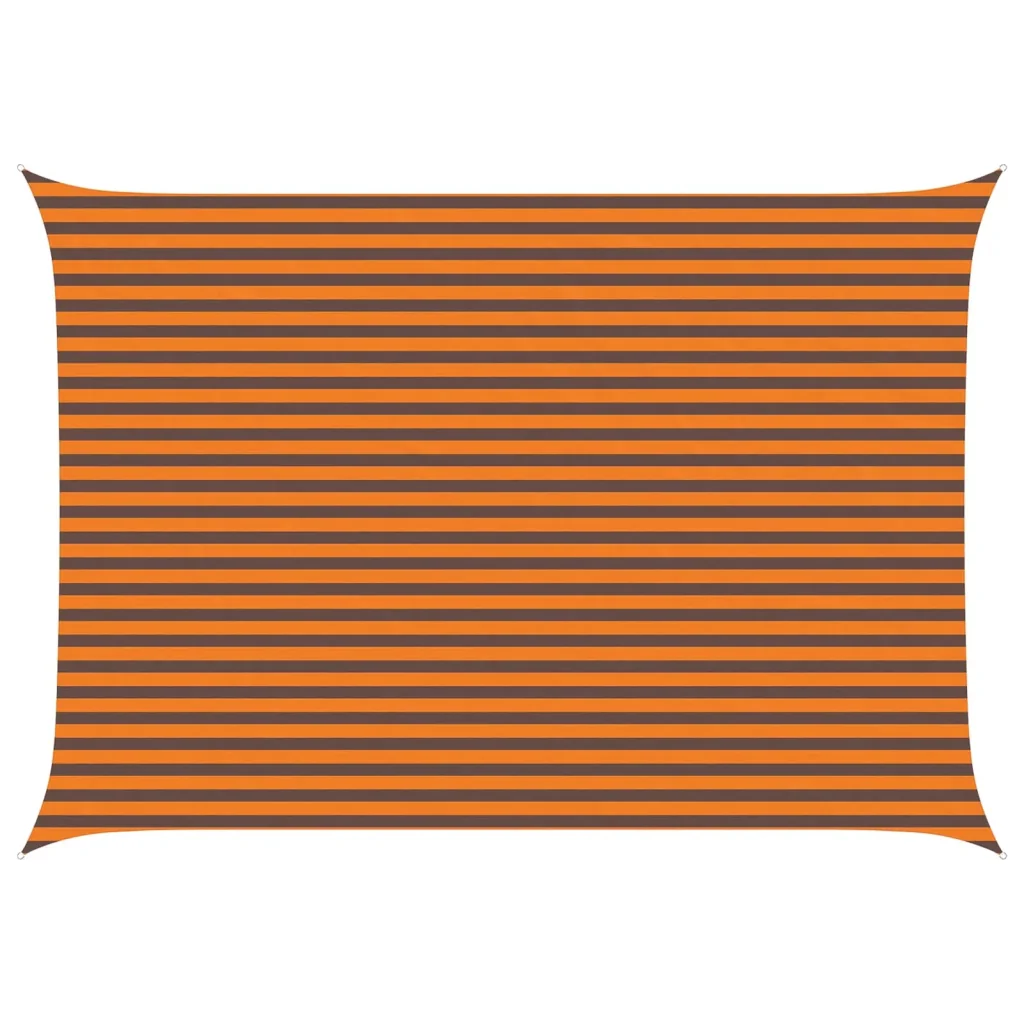 Vela Parasole | Telo Ombra | Vela da ombra solare Arancione e Marrone 5 ¡Á 3,5 m