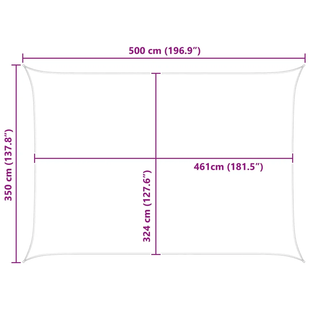 Vela Parasole | Telo Ombra | Vela da ombra solare Arancione e Marrone 5 ¡Á 3,5 m - Image 10