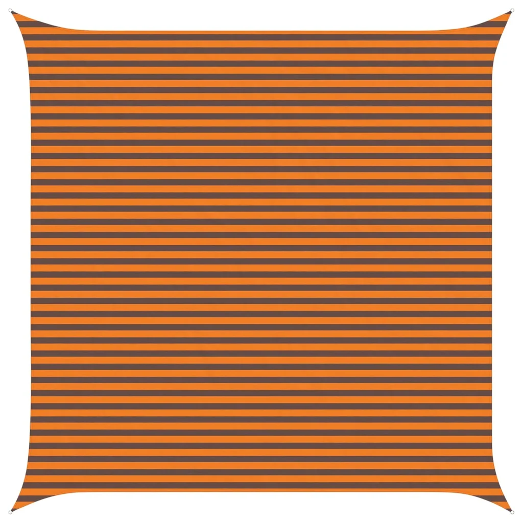 Vela Parasole | Telo Ombra | Vela da ombra solare Arancione e Marrone 5 x 5 m