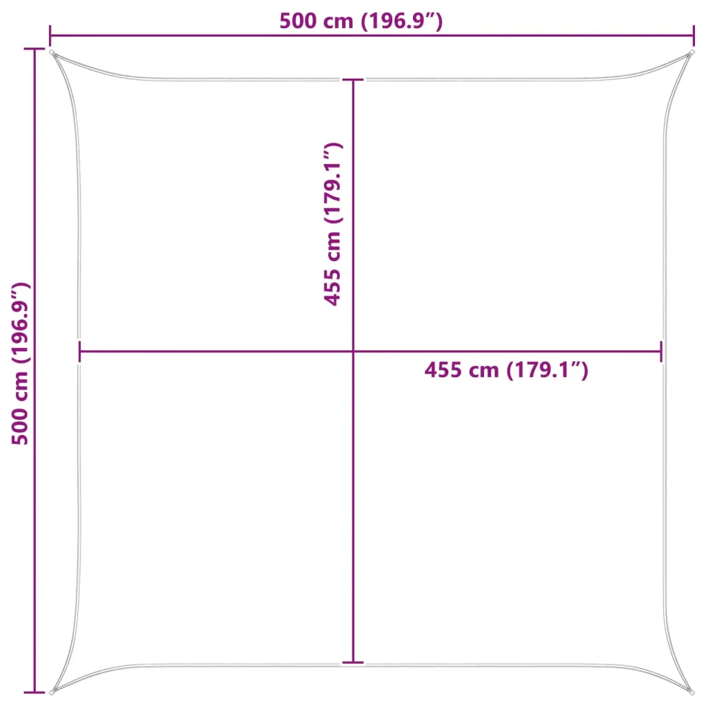 Vela Parasole | Telo Ombra | Vela da ombra solare Arancione e Marrone 5 x 5 m - Image 10