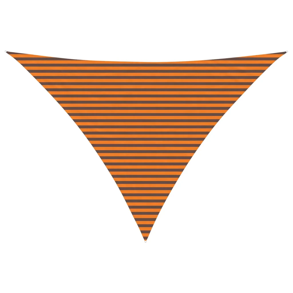 Vela Parasole | Telo Ombra | Vela da ombra solare Arancione e Marrone 5 x 5 x 6 m