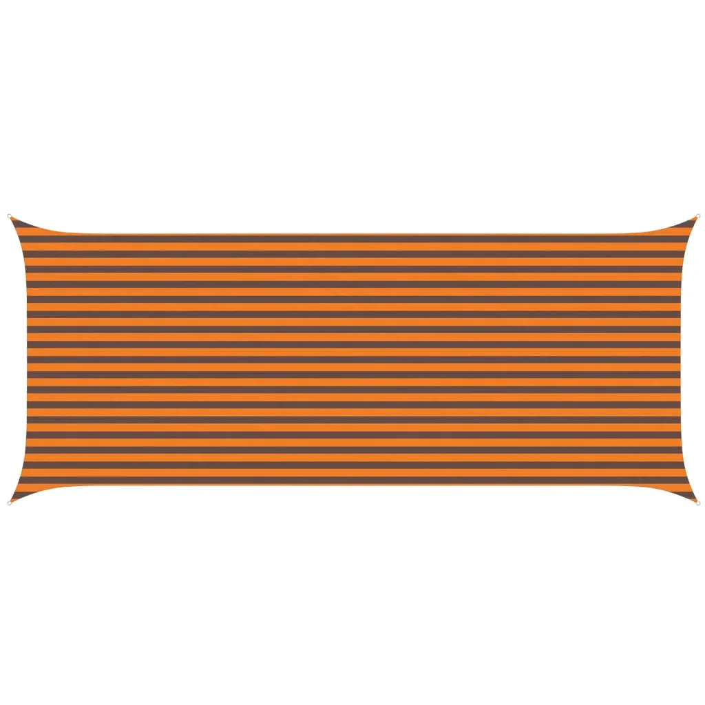 Vela Parasole | Telo Ombra | Vela da ombra solare Arancione e Marrone 6 x 2,5 m