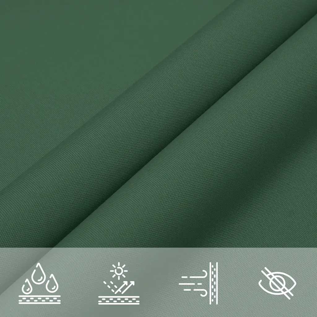 Vela Parasole | Telo Ombra | Vela da ombra Verde Scuro 2x2x2 m 100% Poliestere Oxford - Image 7