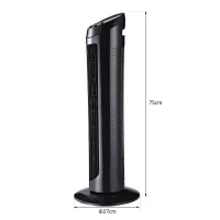 Ventilatore a Torre con Funzione Oscillante, 45W, 3 Modalità, Plastica ABS, 27x27x75cm, Nero - Image 3