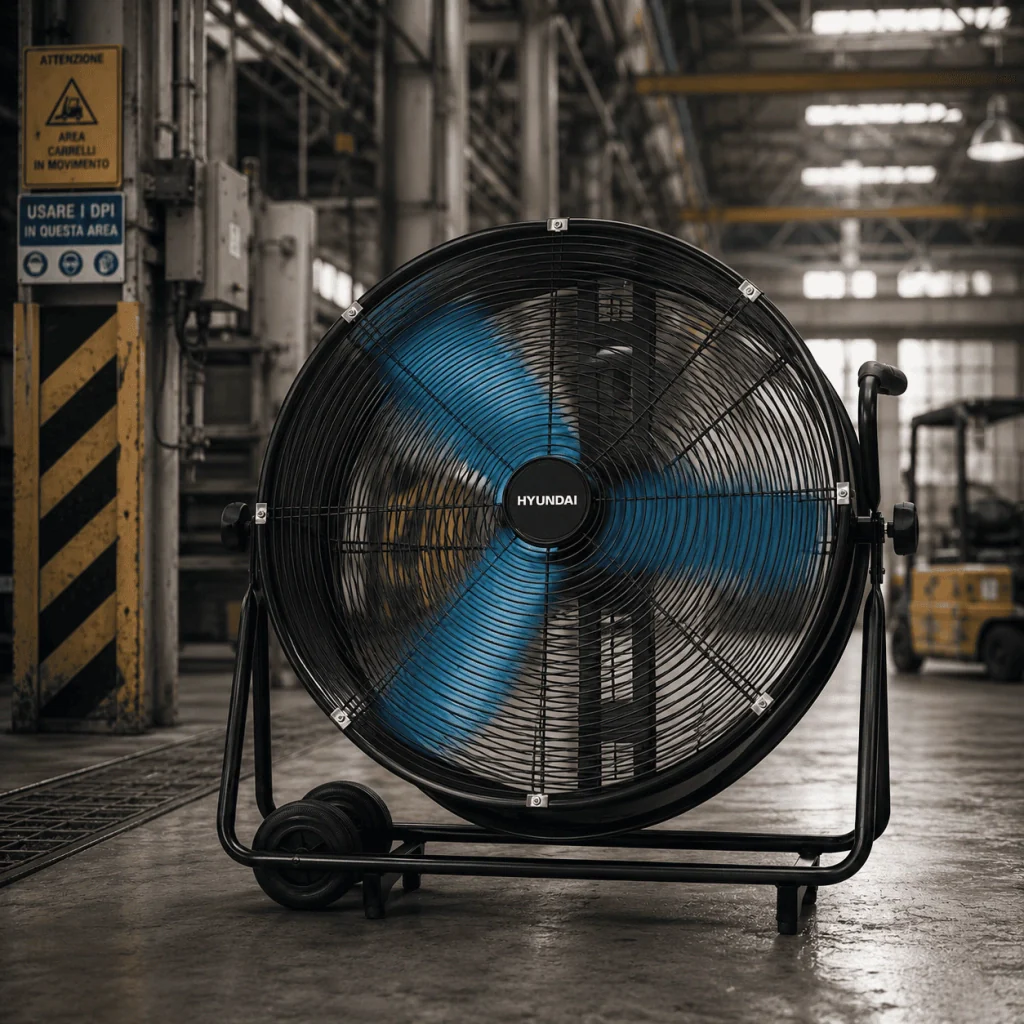 Ventilatore industriale 500 W grande portata 90 cm - HYUNDAI 75626 - Image 2