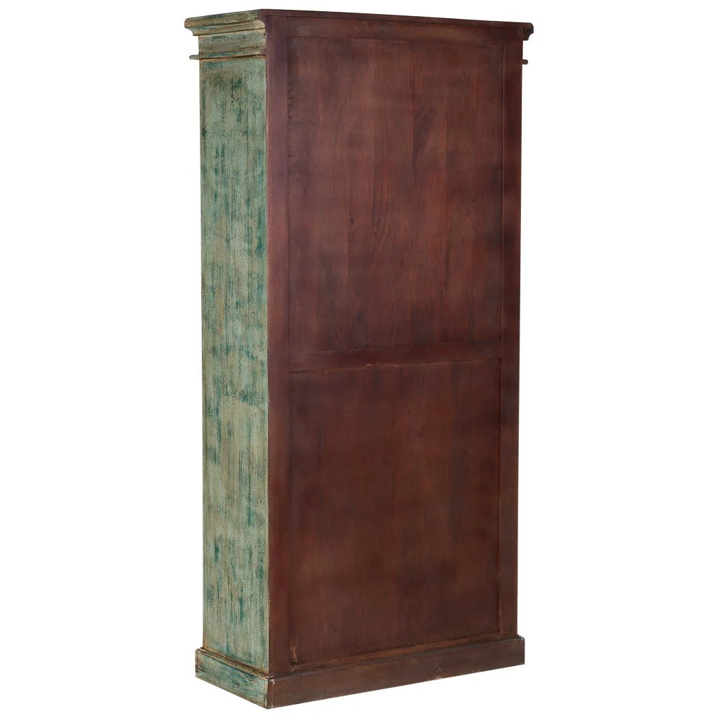 Vetrina in legno e vetro con 2 ante, blu 90x40x183h cm - Image 4