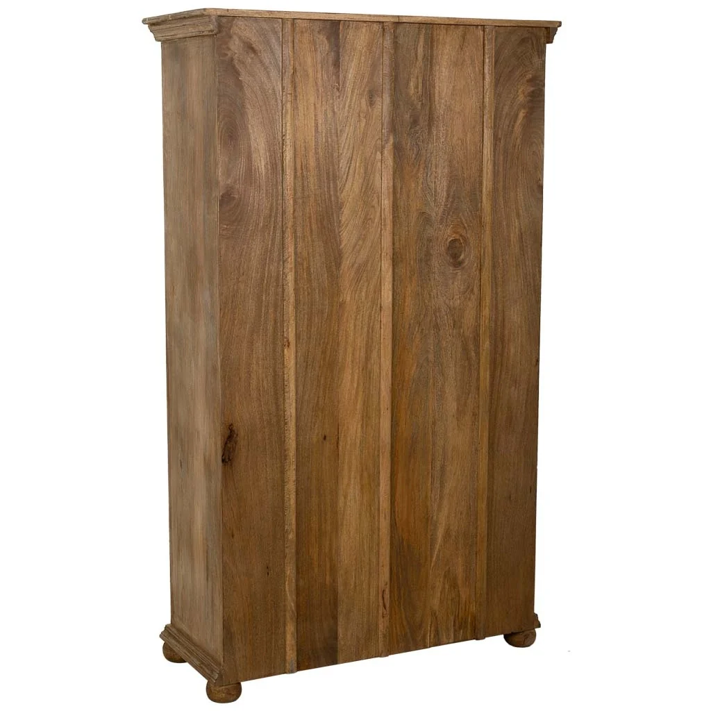 Vetrina in vetro e legno marrone fatta a mano 106x43x180 - Image 6