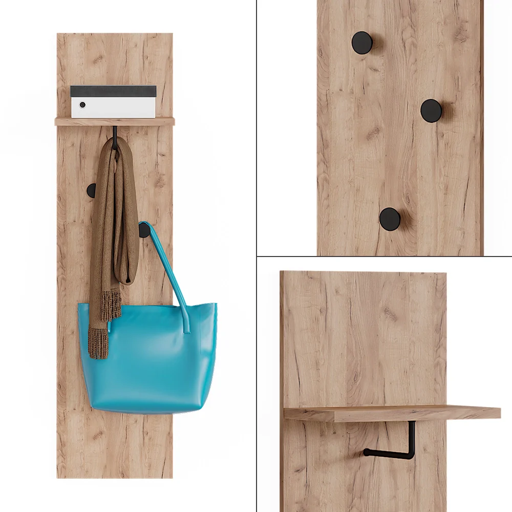 Appendiabiti a parete Siri Rovere dorato 36 x 135 cm Vicco - Image 6